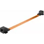 WENTRONIC Goobay cable pasamuros RJ45 ultra fino 0,25 m, plano, Gigabit Ethernet, transparente/blanco 71411