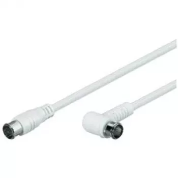 Wentronic Goobay cable de conexión en ángulo SAT F-Quick a F-Quick 90° blanco 2,5 m cuádruple apantallado 67348