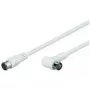 Wentronic Goobay cable de conexión en ángulo SAT F-Quick a F-Quick 90° blanco 2,5 m cuádruple apantallado 67348