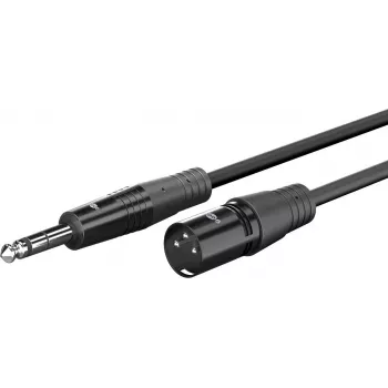 Wentronic Goobay Cable de audio XLR a jack de 6,35 mm 2 m negro 80050