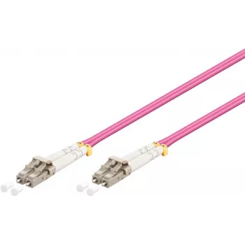 Wentronic Cable de parcheo de fibra óptica LC-LC OM4 dúplex multimodo, 50/125µm, LSZH, rosa 95940
