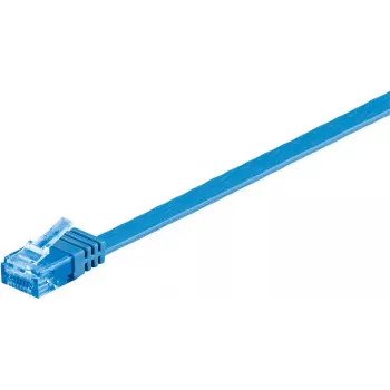 Wentronic cable de parcheo RJ-45 CAT6a 0,5m U/UTP, conectores dorados, 10 Gbps, negro 96295