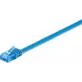 Wentronic cable de parcheo RJ-45 CAT6a 0,5m U/UTP, conectores dorados, 10 Gbps, negro 96295