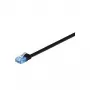 Wentronic cable patch RJ45 Cat6a U/UTP, 2 m, conexiones doradas, 10 Gbps 96323