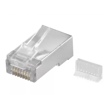 Wentronic Conector modular RJ45 apantallado 8P8C para cable redondo, a granel