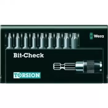 Wera 05056164001 set de 9 puntas Torx con soporte Rapidaptor, accionamiento hexagonal 1/4