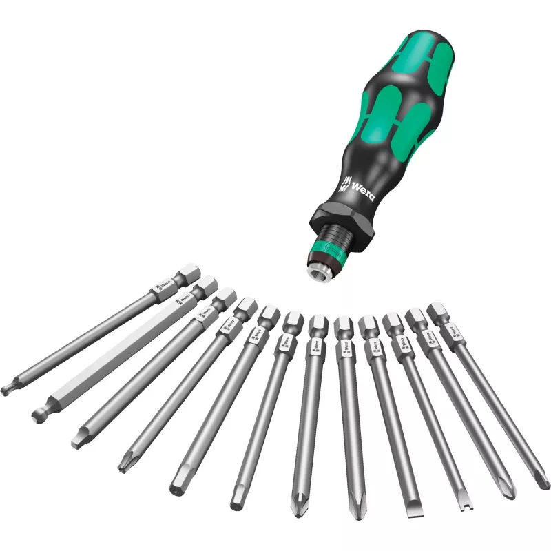 Wera Juego de puntas Kraftform Kompakt 60 de 17 piezas, ranura, Phillips, Pozidriv, TORX BO 05051042001