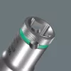 Wera 3/8 inch juego de vasos de perfil bajo con accionamiento sobre barra magnética, 9 piezas, métrico, negro/verde