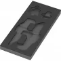 WERA 9840 inserto de espuma para juego de llaves en L 1 (negro/gris, para carro de taller Tool Rebel)