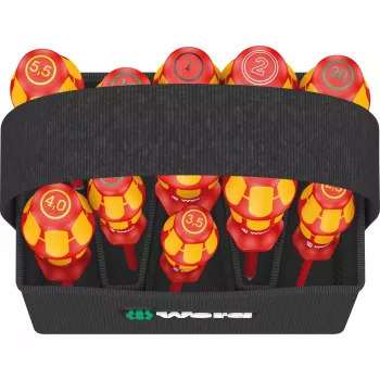 Set de puntas para destornillador Wera Kraftform 2go 100, 11 piezas, Phillips, Pozidriv, Torx, puntas de 25 mm, con portapuntas Rapidaptor y bolsa de tela 05004310001
