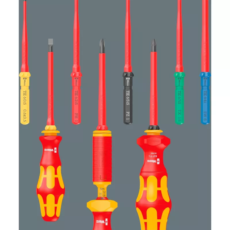 Set de hojas intercambiables para electricista Wera Kraftform Kompakt VDE 18 Imperial 1 (05006616001)