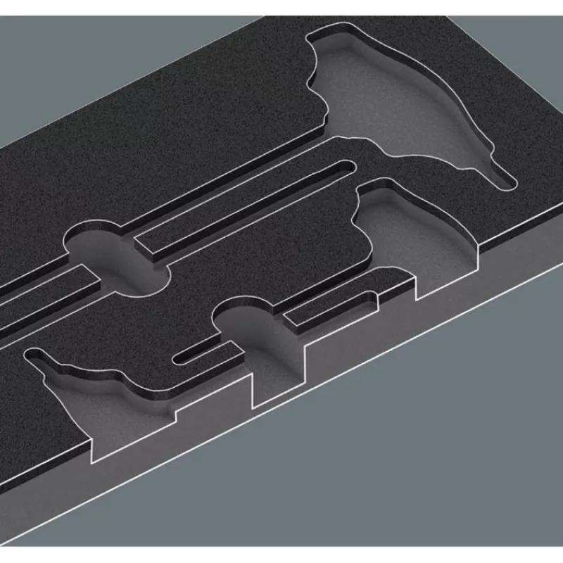 Set de 6 destornilladores Wera Kraftform Plus con perfiles ranurado, Phillips y Pozidriv, Lasertip y soporte de pared