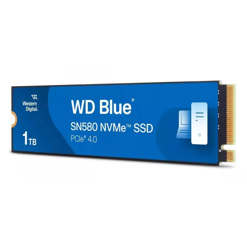 Western Digital WD Blue SN580 1TB M.2 2280 PCIe Gen4 x4 NVMe SSD - 4150MB/s lectura, 4150MB/s escritura, 600 TBW