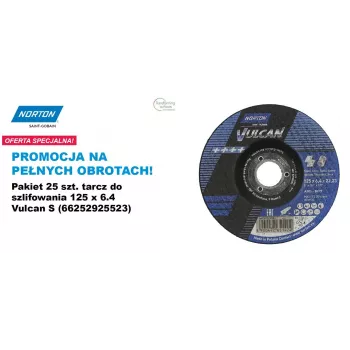 WHEEL STAND PRO disco de desbaste Norton Vulcan 125 x 6,4 A30S