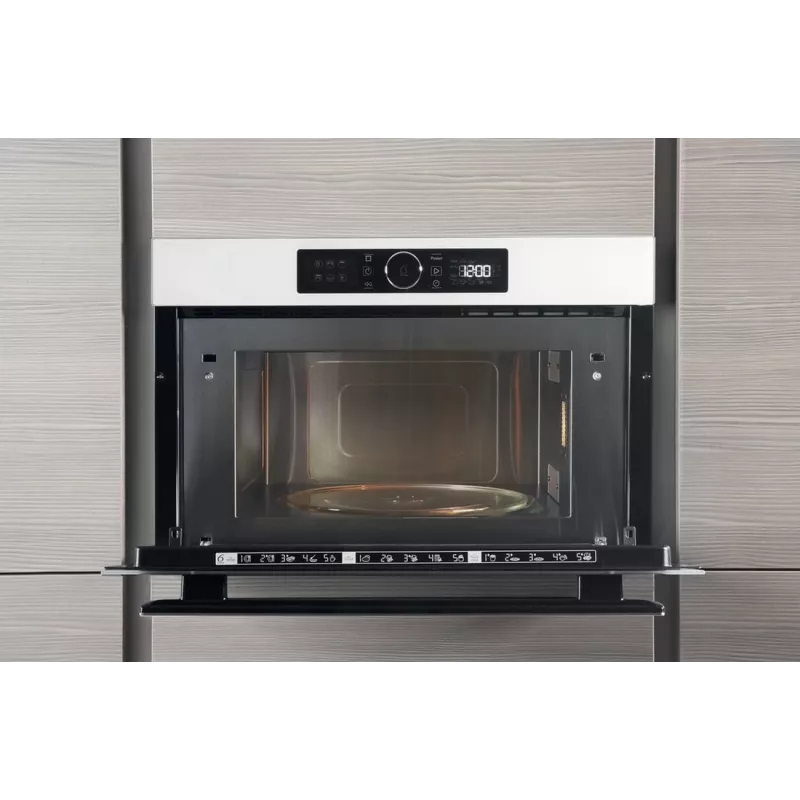 Whirlpool AMW 730 WH microondas de encastre con grill, 31 L, 1000 W, blanco