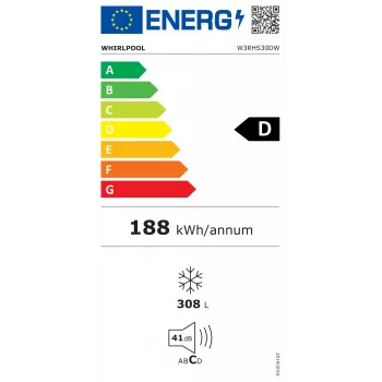 Whirlpool W3RHS30DW congelador arcón 308L, clase energética D, blanco, independiente con pantalla LED