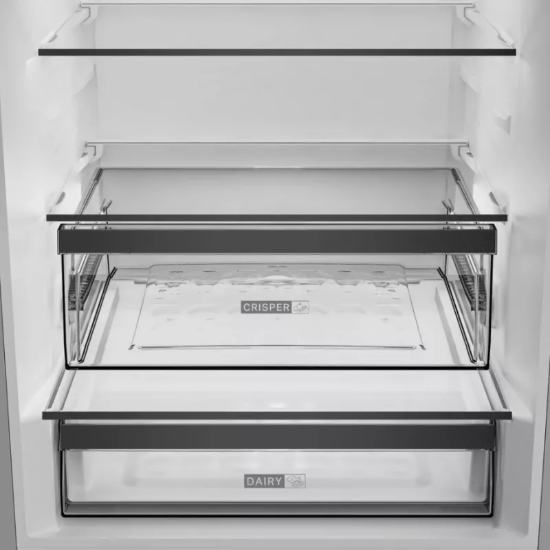Whirlpool WHK2 6493 X4E frigorífico combi con congelador inferior, 490 l, No Frost, clase energética E, acero inoxidable