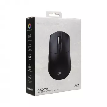 White Shark CADOR-B WGM-5020 Ratón gaming RGB con cable, negro