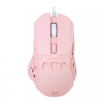 White Shark ECTOR-P GM-5016 ratón gaming con cable, 6400 DPI, rosa