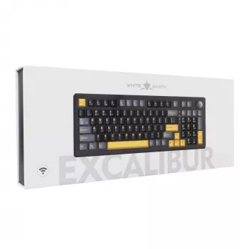 White Shark EXCALIBUR-B TKL Teclado gaming mecánico, KTT Wine Red Linear Hot-Swap, Per-Key RGB, negro