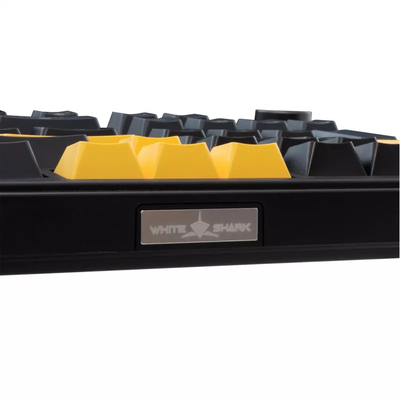 White Shark EXCALIBUR-B TKL Teclado gaming mecánico, KTT Wine Red Linear Hot-Swap, Per-Key RGB, negro