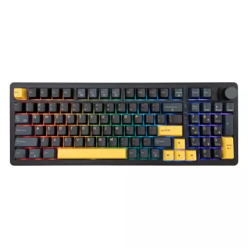 White Shark EXCALIBUR-B TKL Teclado gaming mecánico, KTT Wine Red Linear Hot-Swap, Per-Key RGB, negro