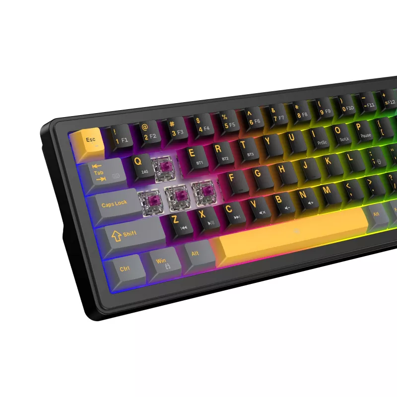 White Shark EXCALIBUR M GK-009151 teclado gaming mecánico, negro, distribución US, RGB, con cable