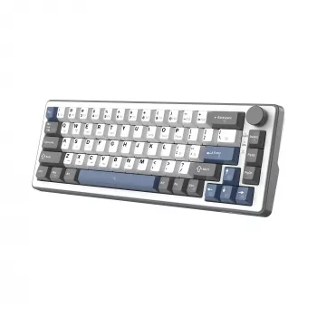 White Shark EXCALIBUR M teclado mecánico (GK-009251) con Outemu Blue Switches, iluminación RGB, US-Layout, blanco