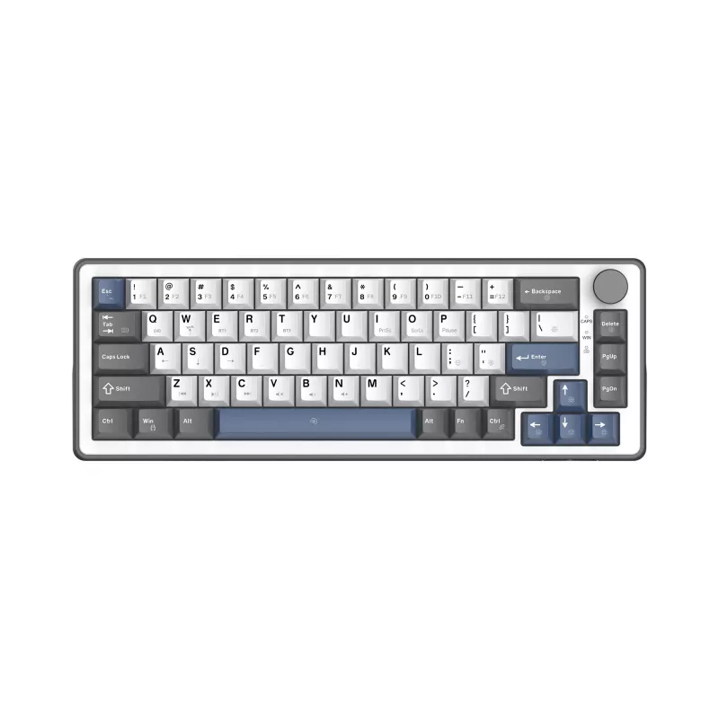 White Shark EXCALIBUR M teclado mecánico (GK-009251) con Outemu Blue Switches, iluminación RGB, US-Layout, blanco