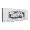 White Shark EXCALIBUR-W Teclado gaming mecánico, 75% Layout, KTT Wine Red Hot-Swap, Per-Key RGB, con cable, blanco