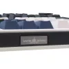 White Shark EXCALIBUR-W Teclado gaming mecánico, 75% Layout, KTT Wine Red Hot-Swap, Per-Key RGB, con cable, blanco
