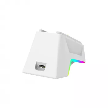 White Shark GAWAIN-W ratón gaming inalámbrico – 12000 DPI, batería de 500mAh, 56g, blanco