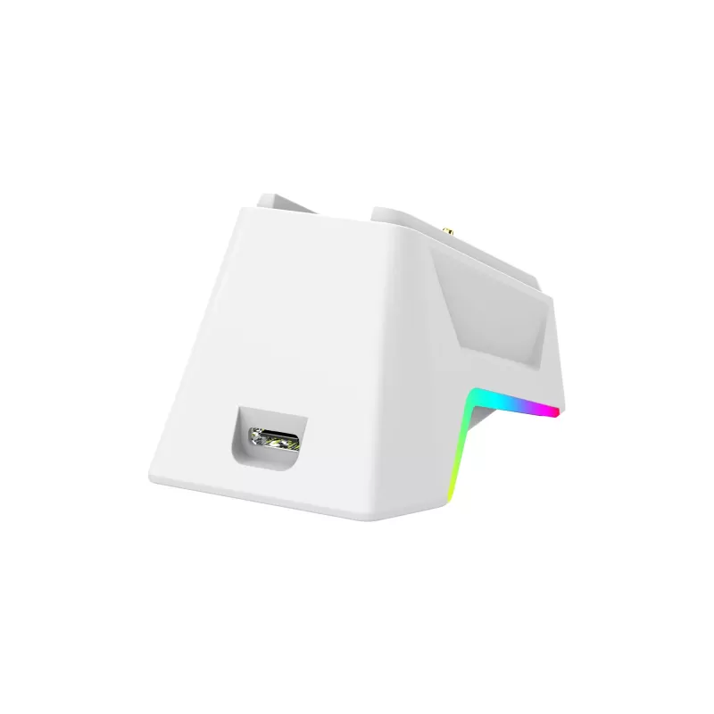 White Shark GAWAIN-W ratón gaming inalámbrico – 12000 DPI, batería de 500mAh, 56g, blanco