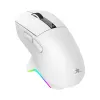 White Shark GAWAIN-W ratón gaming inalámbrico – 12000 DPI, batería de 500mAh, 56g, blanco