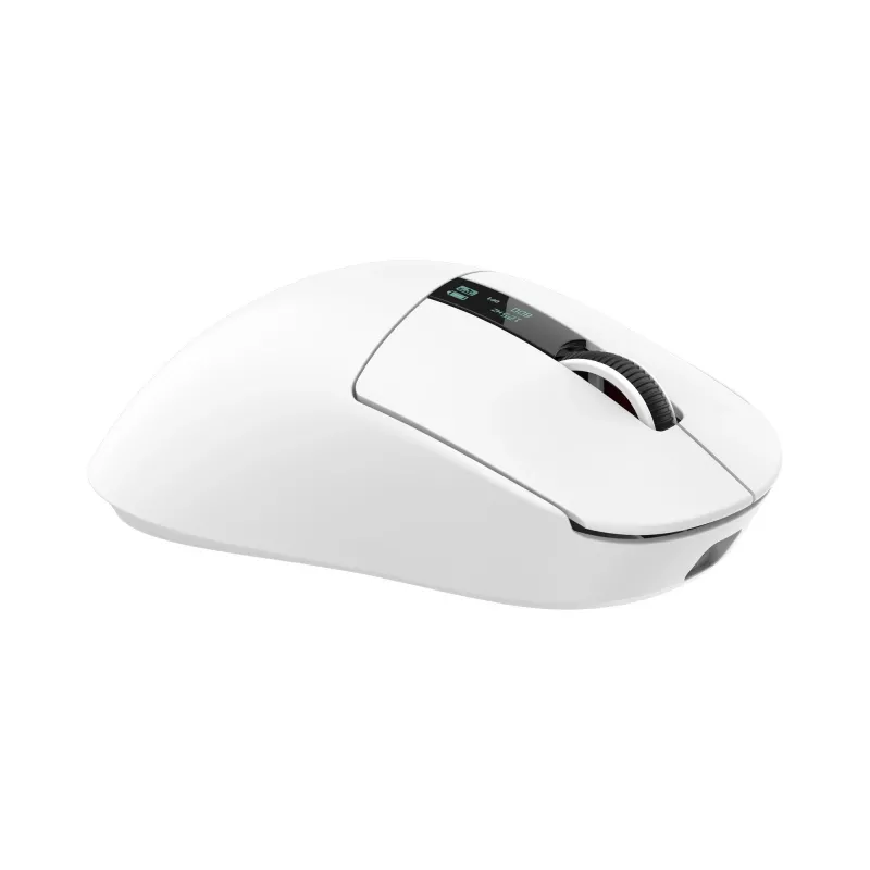 White Shark GAWAIN-W ratón gaming inalámbrico – 12000 DPI, batería de 500mAh, 56g, blanco