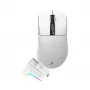 White Shark GAWAIN-W ratón gaming inalámbrico – 12000 DPI, batería de 500mAh, 56g, blanco