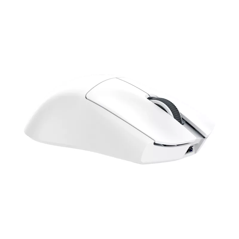 White Shark LUCAN-W WGM-5022 ratón gaming inalámbrico de 12000 DPI, blanco