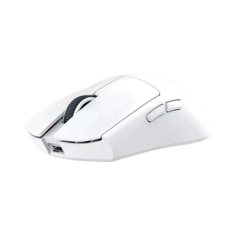 White Shark LUCAN-W WGM-5022 ratón gaming inalámbrico de 12000 DPI, blanco