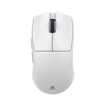White Shark LUCAN-W WGM-5022 ratón gaming inalámbrico de 12000 DPI, blanco