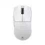 White Shark LUCAN-W WGM-5022 ratón gaming inalámbrico de 12000 DPI, blanco