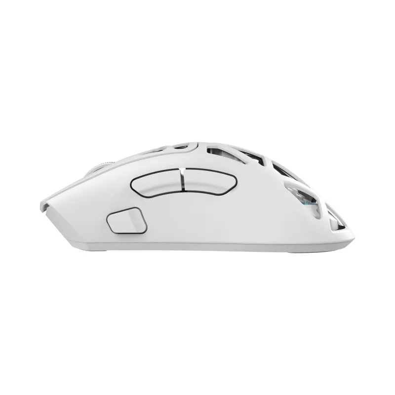 White Shark MORIEN WGM-5025 ratón gaming tri-modo (BT / 2,4 GHz / con cable), 6200 DPI (hasta 12000), RGB, blanco