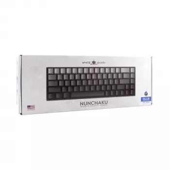 Teclado gaming mecánico White Shark Nunchaku TKL, gris, Outemu Blue Switch, RGB Hot-Swap, con cable USB