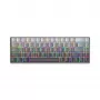 Teclado gaming mecánico White Shark Nunchaku TKL, gris, Outemu Blue Switch, RGB Hot-Swap, con cable USB