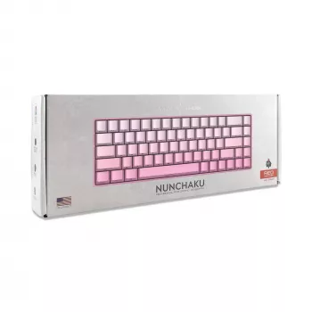 White Shark NUNCHAKU-P-US-RED.SW Teclado mecánico gaming TKL - 87 teclas, interruptores Outemu Red, iluminación RGB, rosa