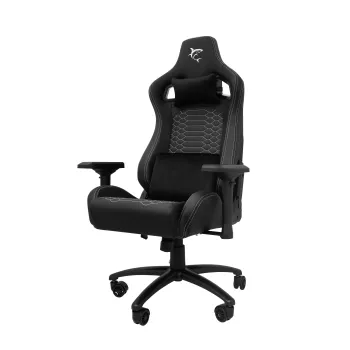 White Shark PHOENIX Silla Gaming Negra – Silla de PU piel ergonómica con respaldo ajustable, pistón de gas clase 4, capacidad de carga 120 kg