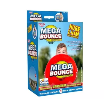 Wicked Vision Mega Bounce Junior pelota hinchable saltarina (50 cm, arcoíris) con bomba de mano