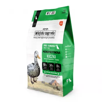 Pienso seco monoproteico de pato WIEJSKA ZAGRODA para perros - 6 kg