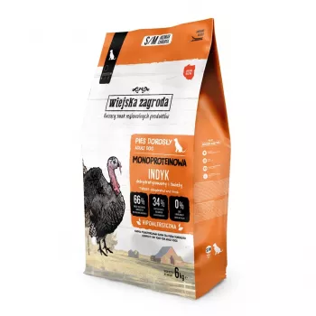 WIEJSKA ZAGRODA Monoproteico pavo pienso seco para perros adultos - 6 kg