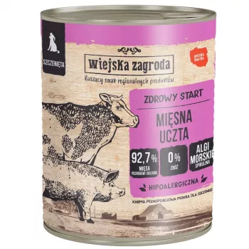 WIEJSKA ZAGRODA Puppy Meat Feast Alimento húmedo para cachorros 800g