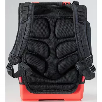 Wiha 45528 Mochila de herramientas para electricista, 28 piezas, 385 x 260 x 530 mm, Negro/Rojo